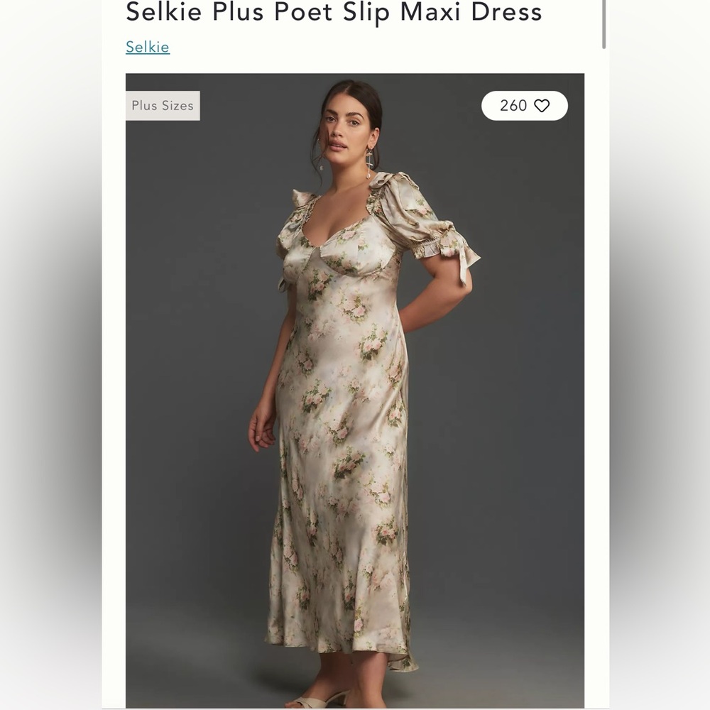 Selkie Plus Poet Slip Maxi Dress
